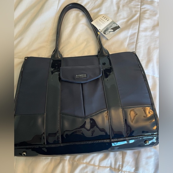 Aimee Kestenberg Navy and Black Tote Bag - Picture 2 of 14